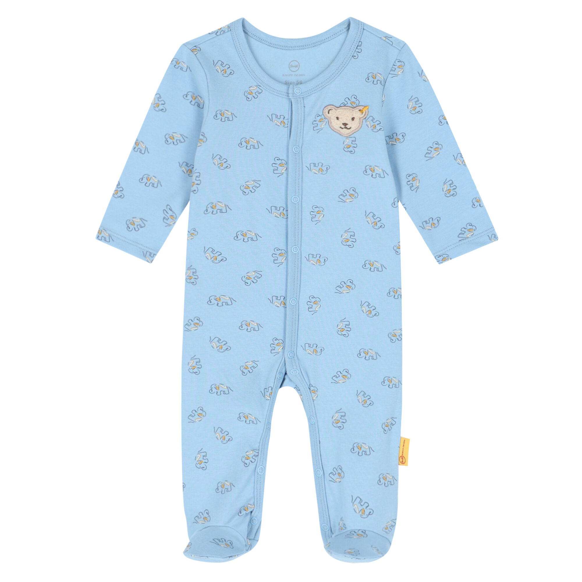 Steiff Baby Boys Blue Elephant Teddy Babygrow Junior Couture QA