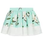 Girls Green Floral Skirt Set, 1, hi-res