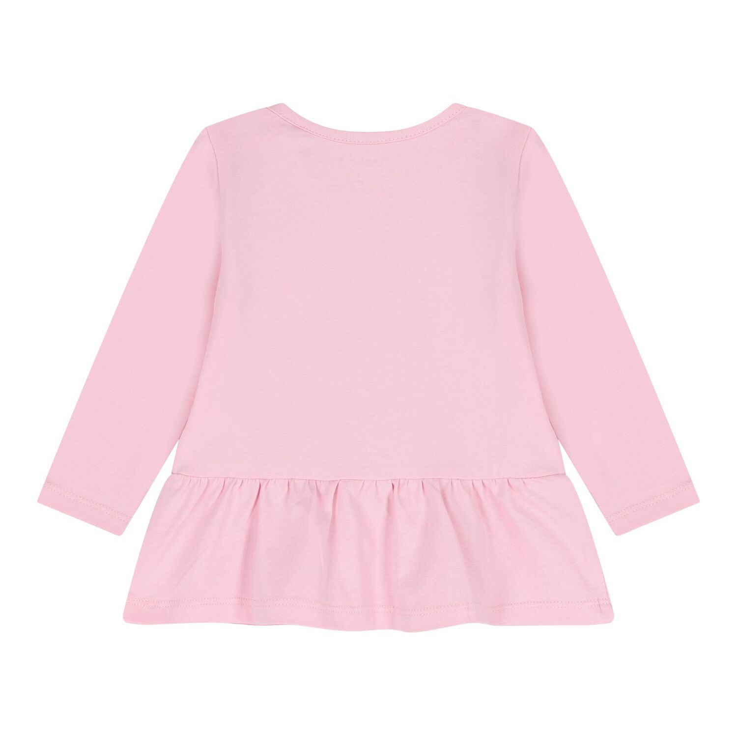 طقم بنطال ضيق بشعار وردي وأزرق للبنات الصغار, 1, hi-res image number null