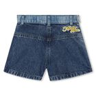 Girls Blue Logo Denim Skirt, 1, hi-res