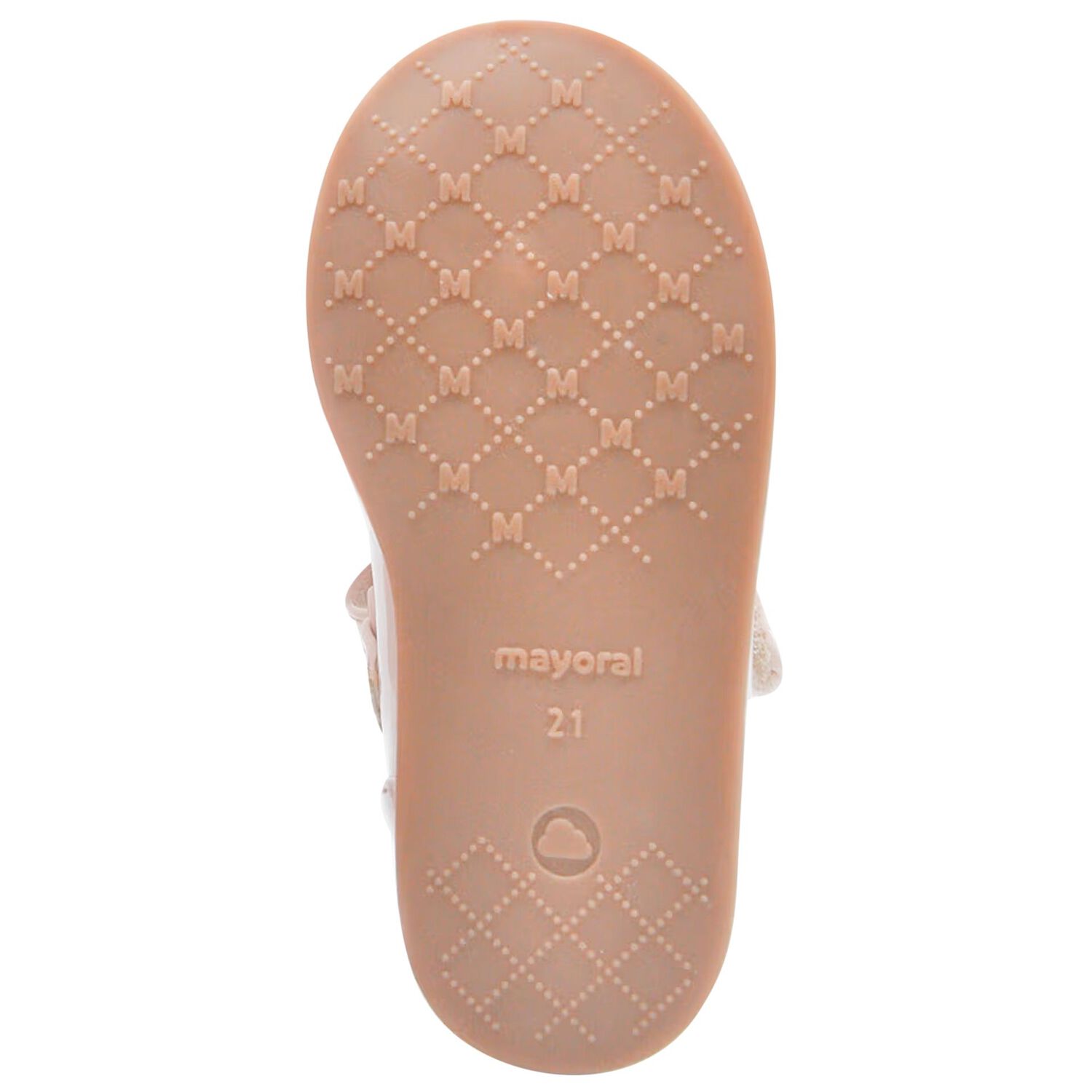 Younger Girls Beige Flower Shoes , 2, hi-res