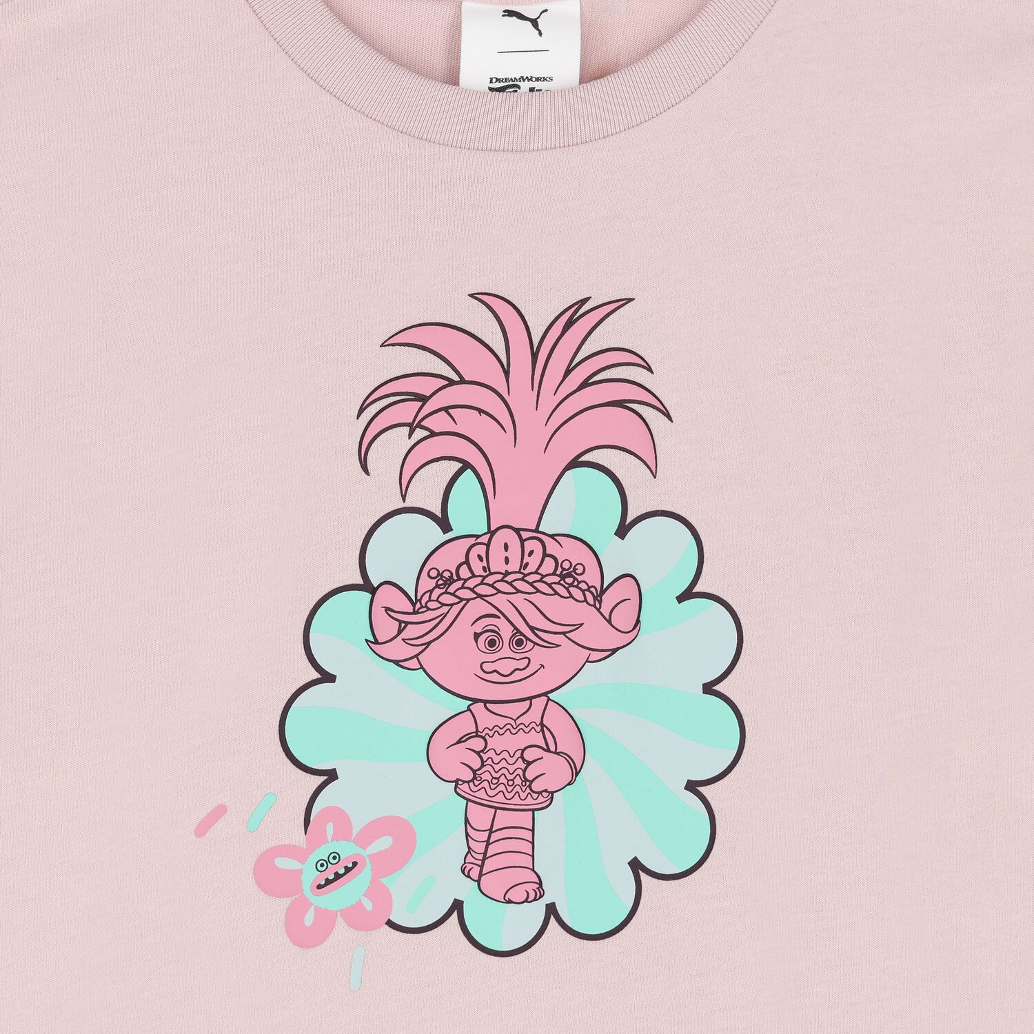 Girls Pink Trolls Logo T-Shirt, 1, hi-res