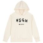 Ivory Logo Hooded Top, 1, hi-res