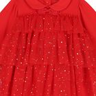 Baby Girls Red Tiered Tulle Dress, 1, hi-res