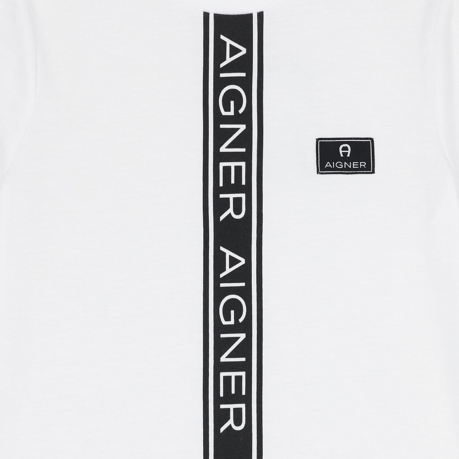 تيشيرت أولاد بالشعار باللون الأبيض, 1, hi-res