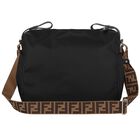 Black Logo Baby Changing Bag, 1, hi-res