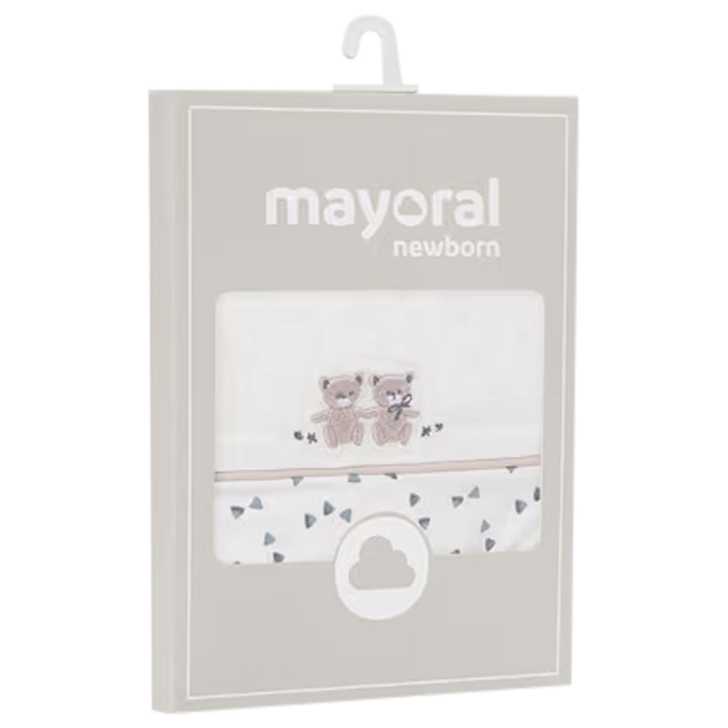 White Teddy Bear Bibs ( 2 Pack ), 1, hi-res