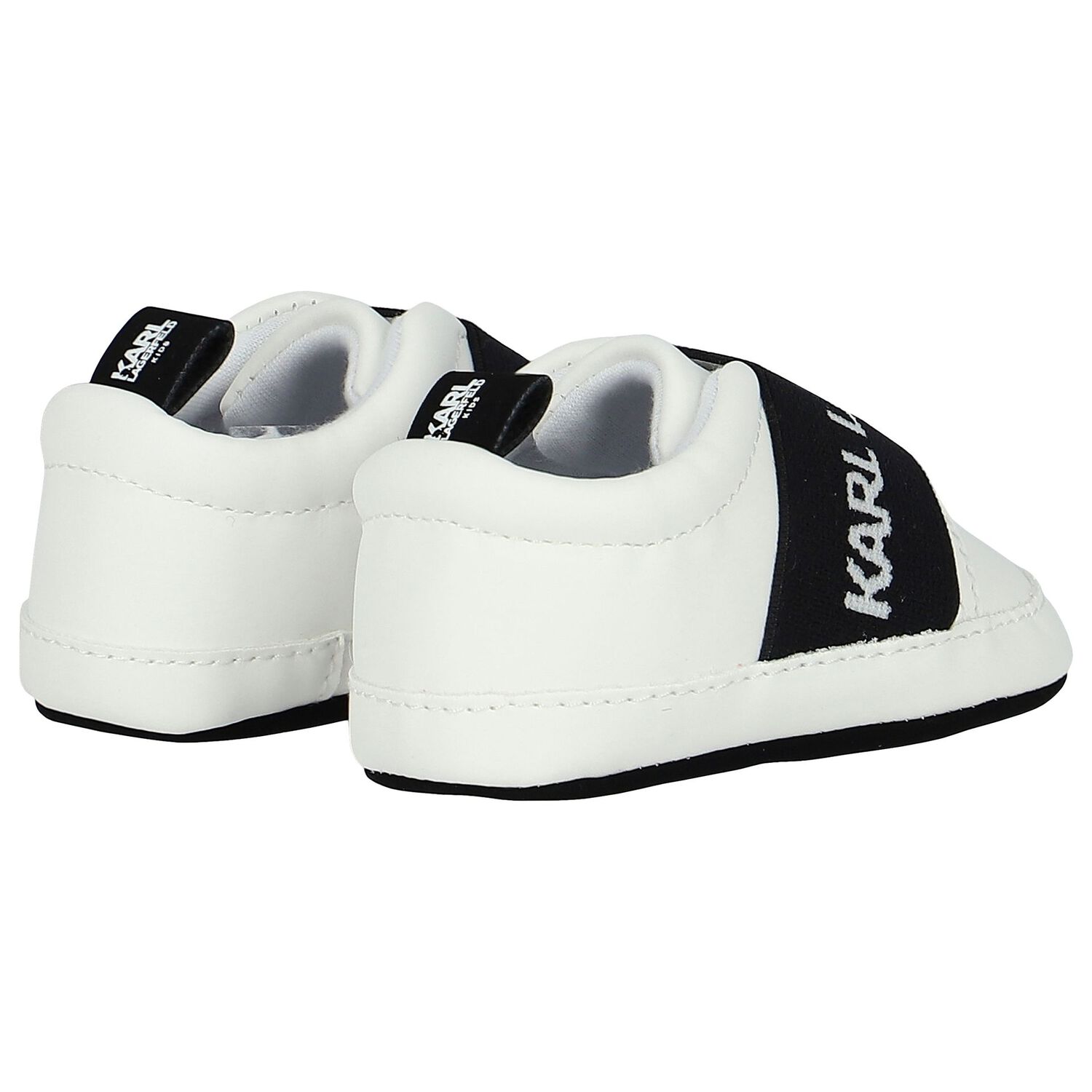 White Logo Baby Pre-Walker Shoes, 1, hi-res