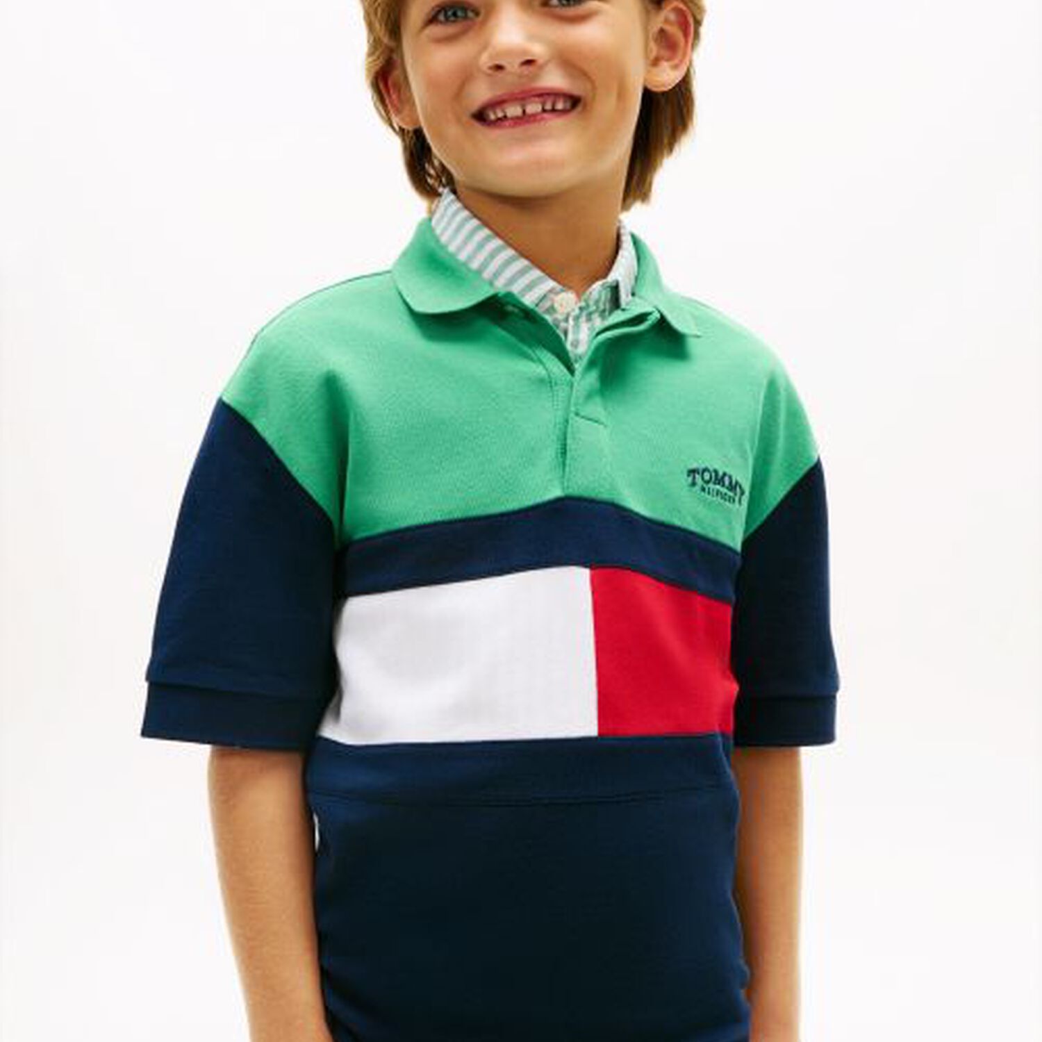 Boys Multi-Coloured Logo Polo Shirt, 1, hi-res