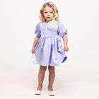 فستان بنات بطبعة الزهور باللون البنفسجي, 1, hi-res