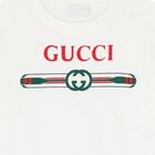 تيشيرت قطن بالشعار باللون الابيض , 1, hi-res