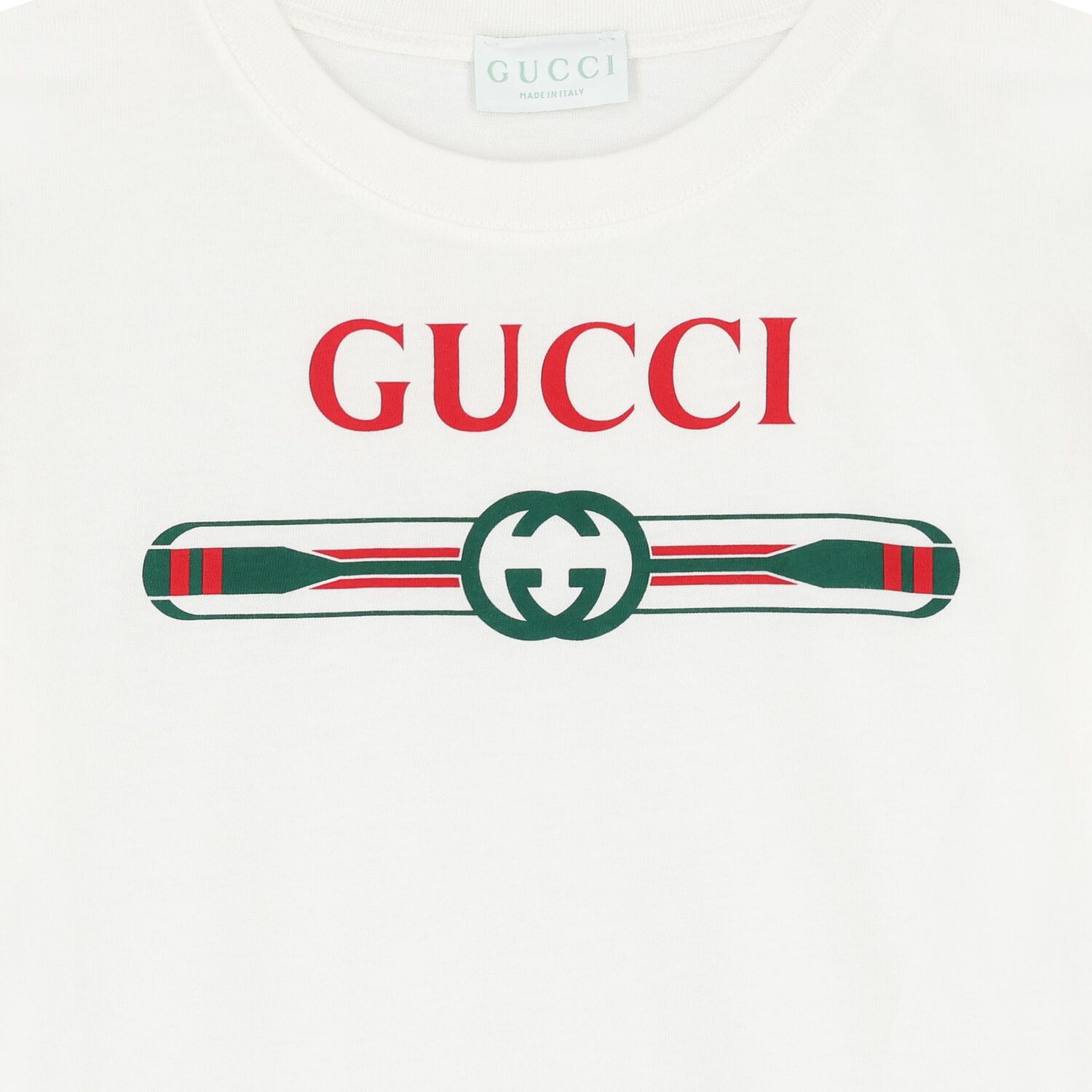 تيشيرت قطن بالشعار باللون الابيض , 1, hi-res