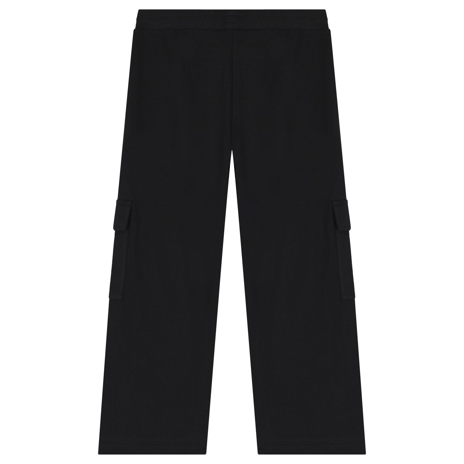 Girls Black Logo Trousers, 1, hi-res