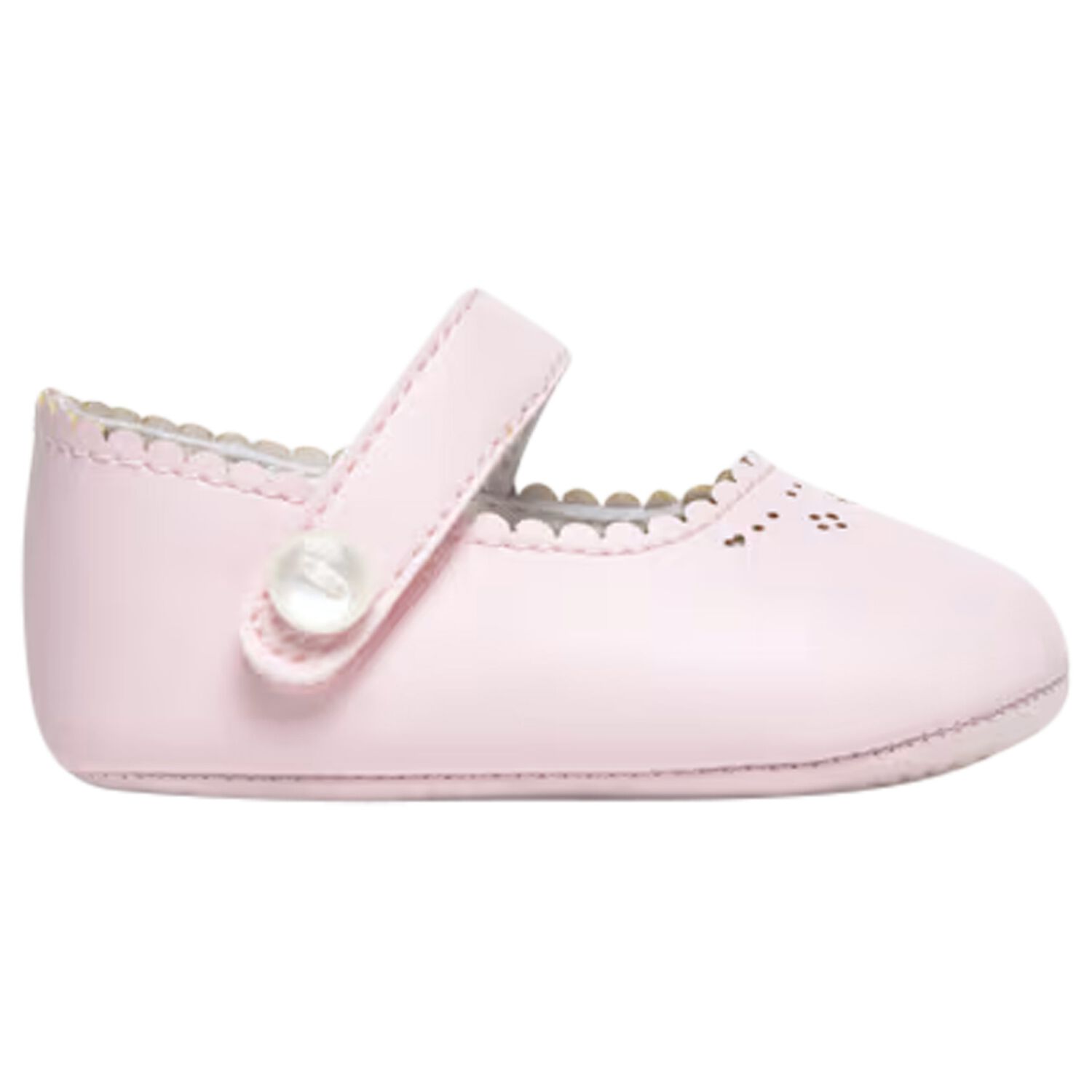 Baby Girls Pink Leather Pre Walker Shoes, 2, hi-res