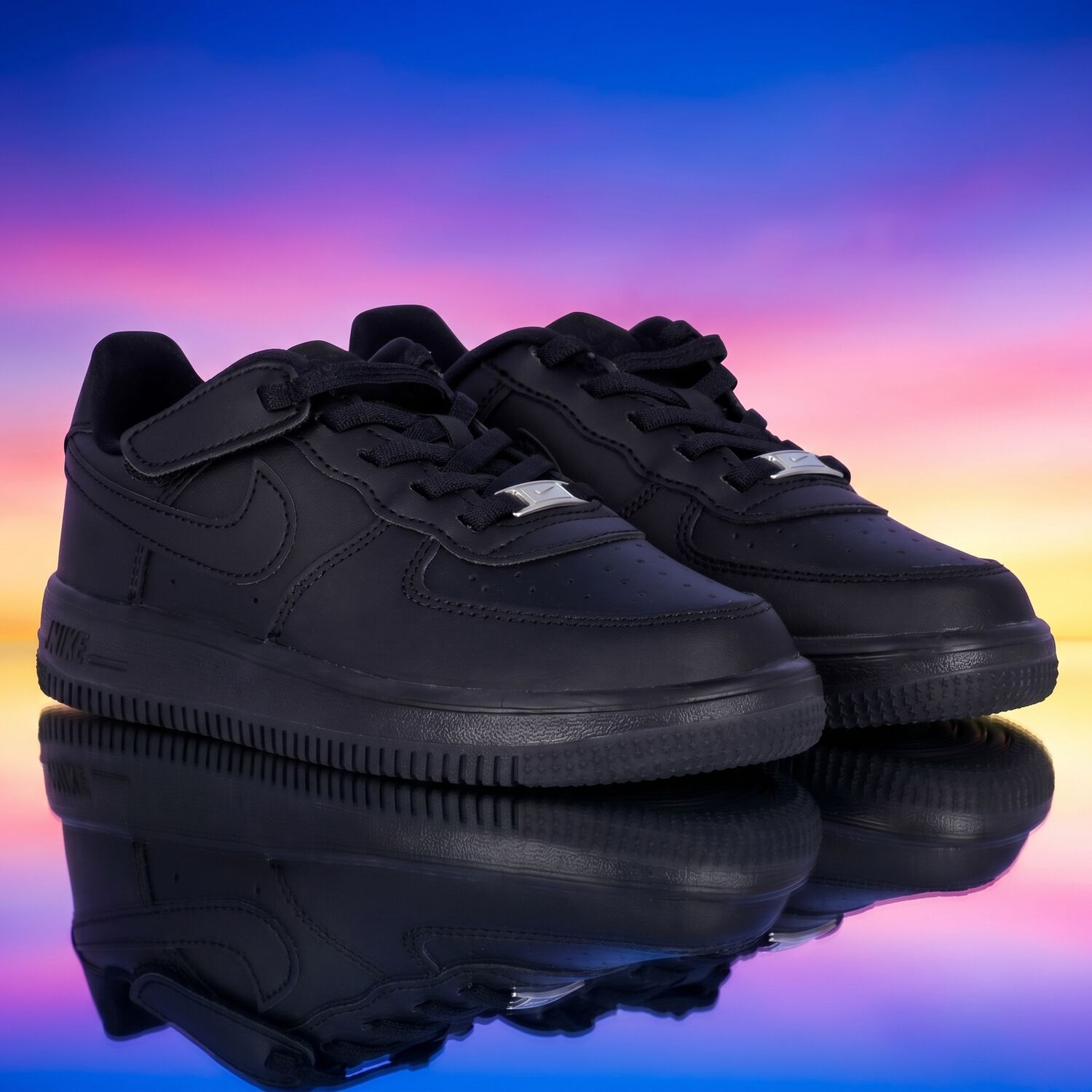 Black Force 1 Easyon Trainers, 2, hi-res