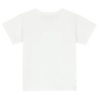 Baby Boys White Teddy T-Shirt, 1, hi-res