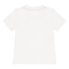 Younger Boys White Logo T-Shirt, 1, hi-res