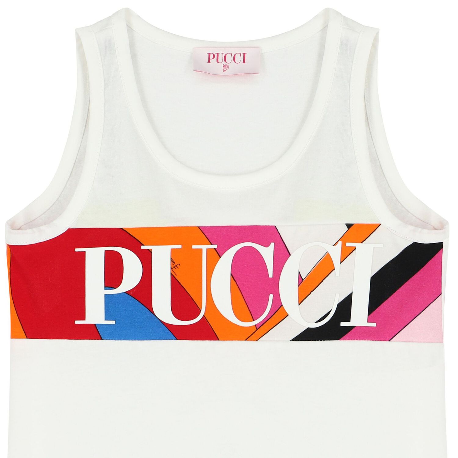 Girls Ivory Logo Sleeveless Top, 1, hi-res image number null