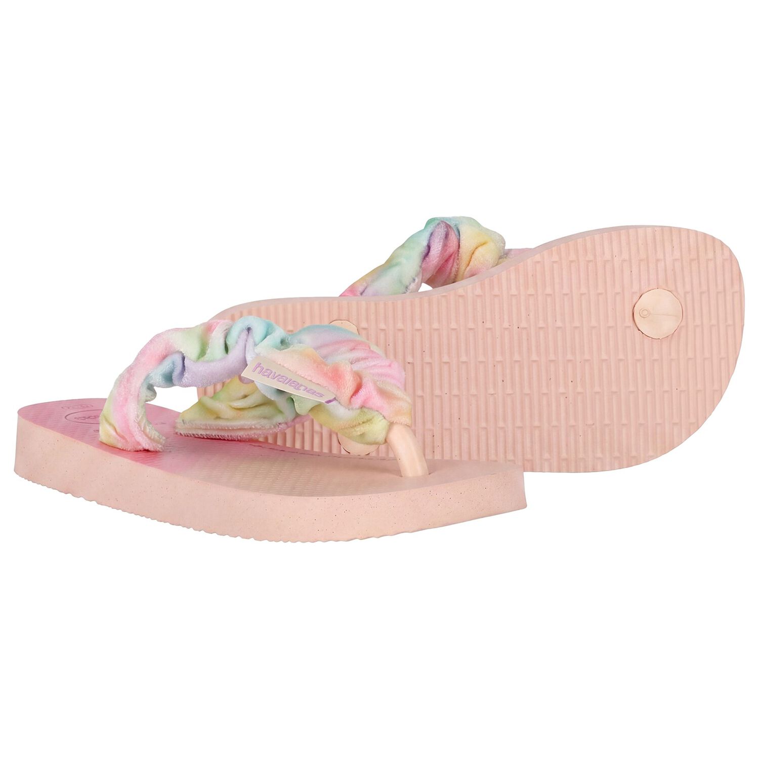 Girls Pink Logo Flip Flops, 1, hi-res