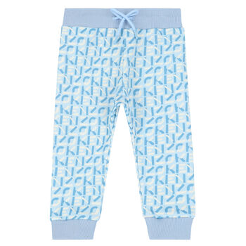 Younger Boys Blue Logo Joggers