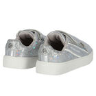 Girls Silver Logo Trainers, 1, hi-res