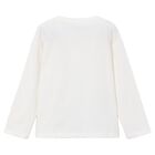 Girls Ivory Embellished Long Sleeve Top, 1, hi-res