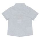 طقم شورت اولاد باللون الازرق والعاجى , 2, hi-res