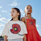 Girls Ivory Logo & Poppy T-Shirt, 1, hi-res