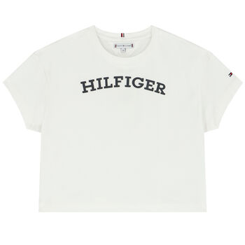 Girls White Logo T-Shirt