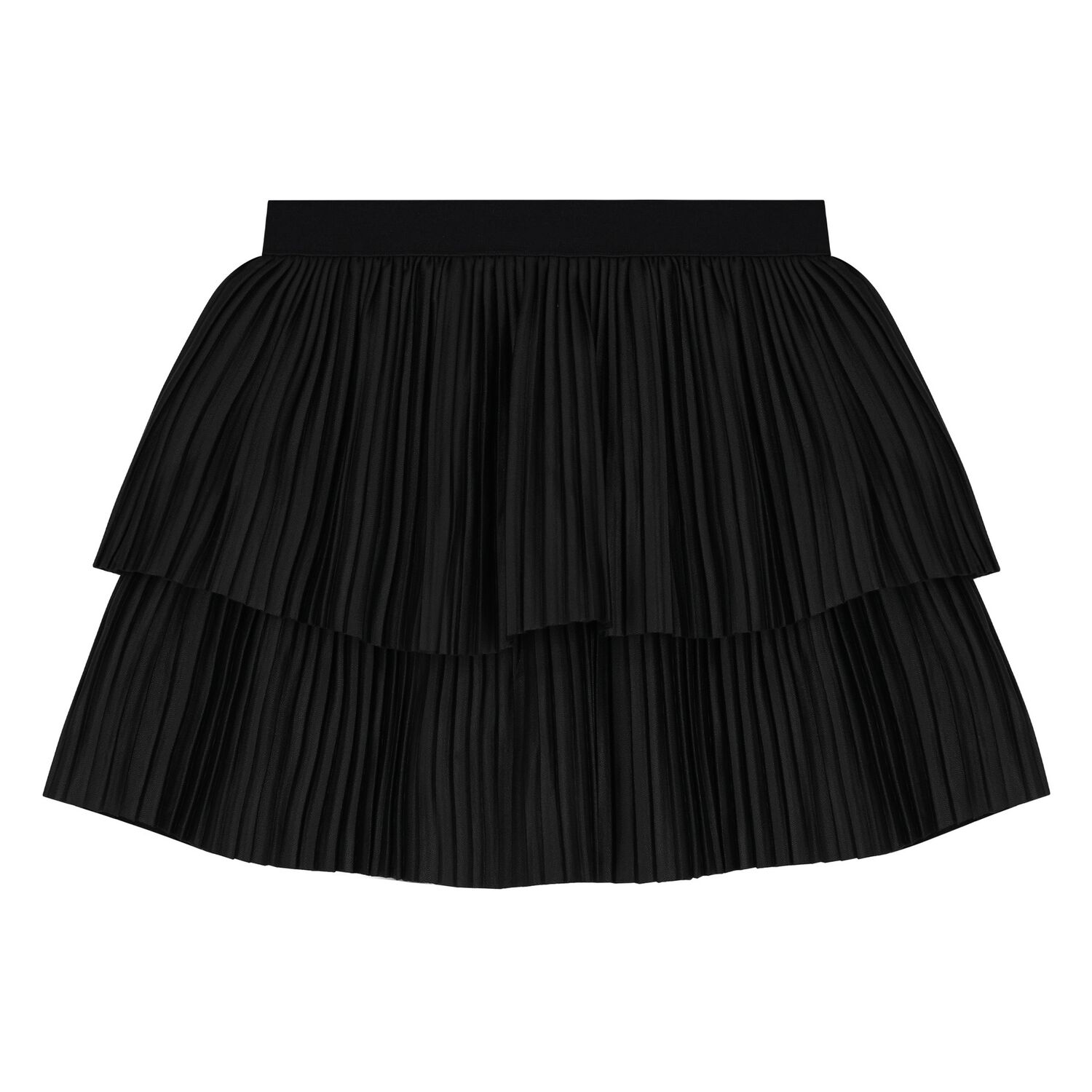 Girls Black Pleated Skirt, 1, hi-res