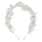 Girls White Crystal Headband, 1, hi-res