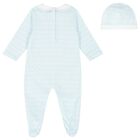 Baby Boys Blue Zig Zag Logo Babygrow Gift Set, 1, hi-res