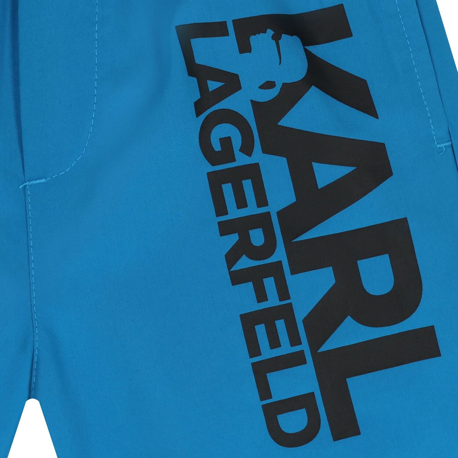 Boys Mini Me Blue Logo Swim Shorts, 1, hi-res