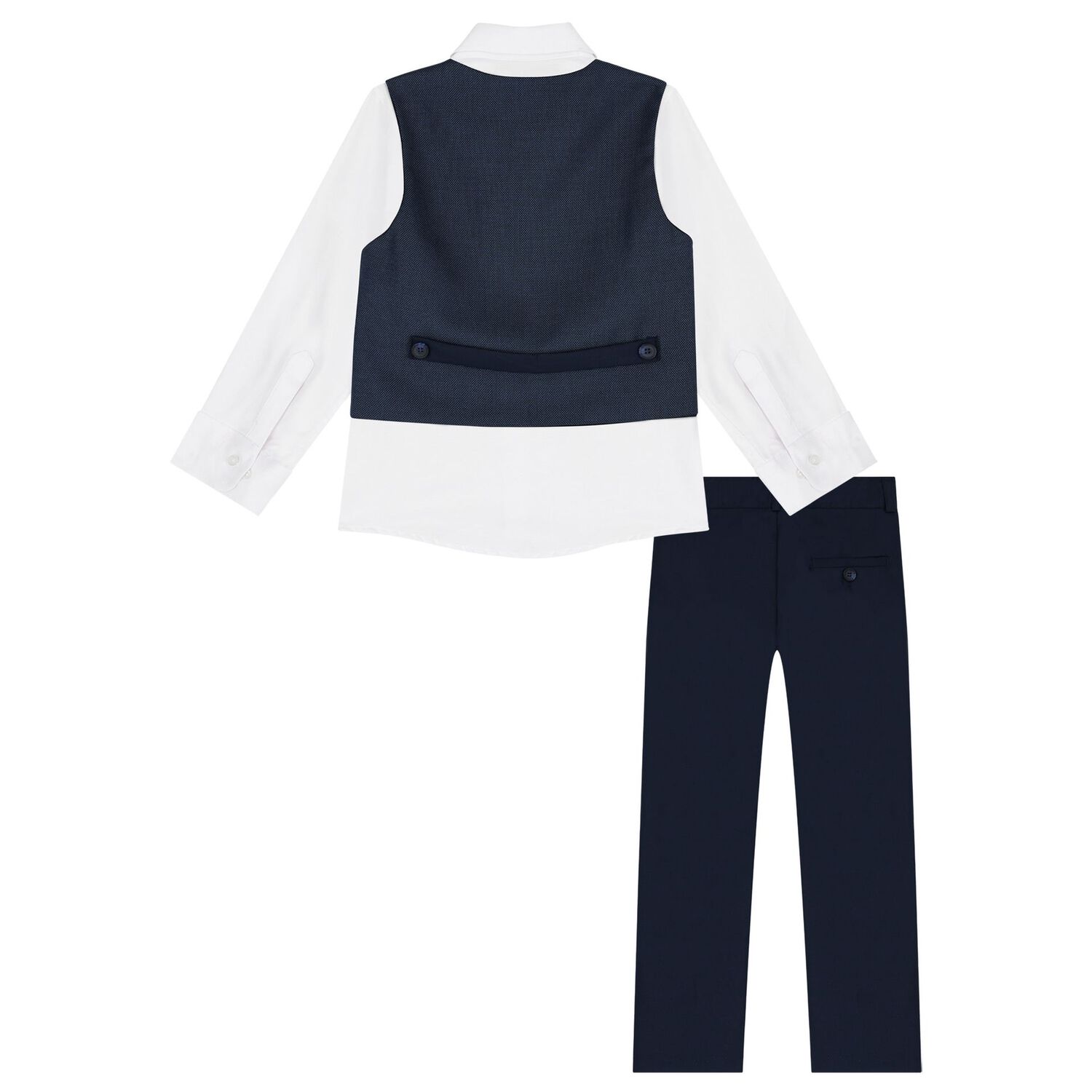 Boys Navy & White Suit Set, 1, hi-res image number null