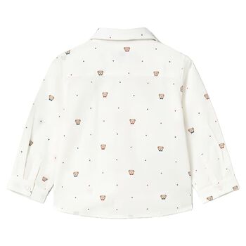 Younger Boys White Teddy Bear Shirt