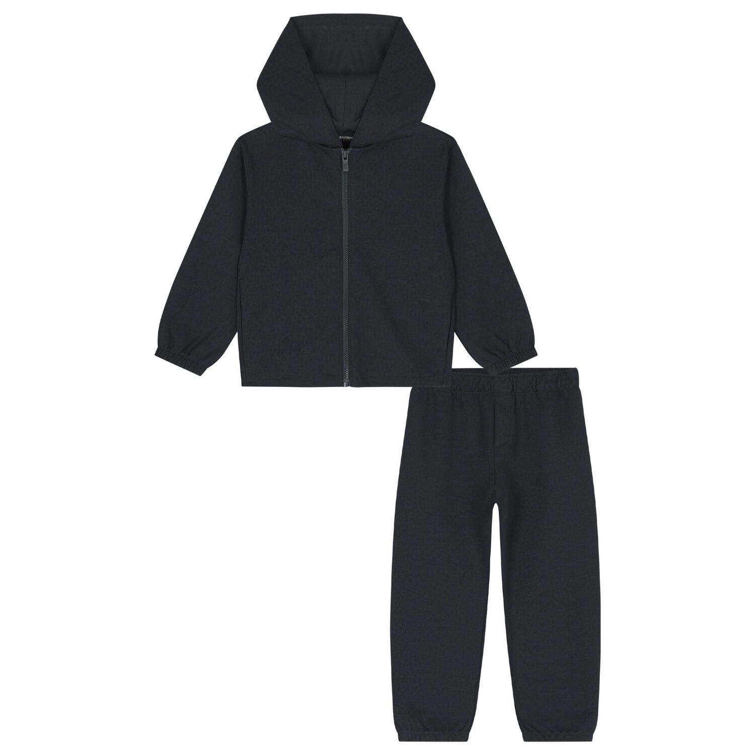 Boys Navy Blue Jacquard Logo Tracksuit, 1, hi-res