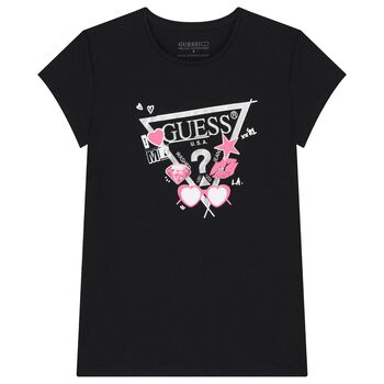 Girls Black Logo T-Shirt