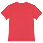 Boys Red Polo Bear Crew Neck T-Shirt, 1, hi-res