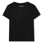 Girls Black Logo T-Shirt, 1, hi-res
