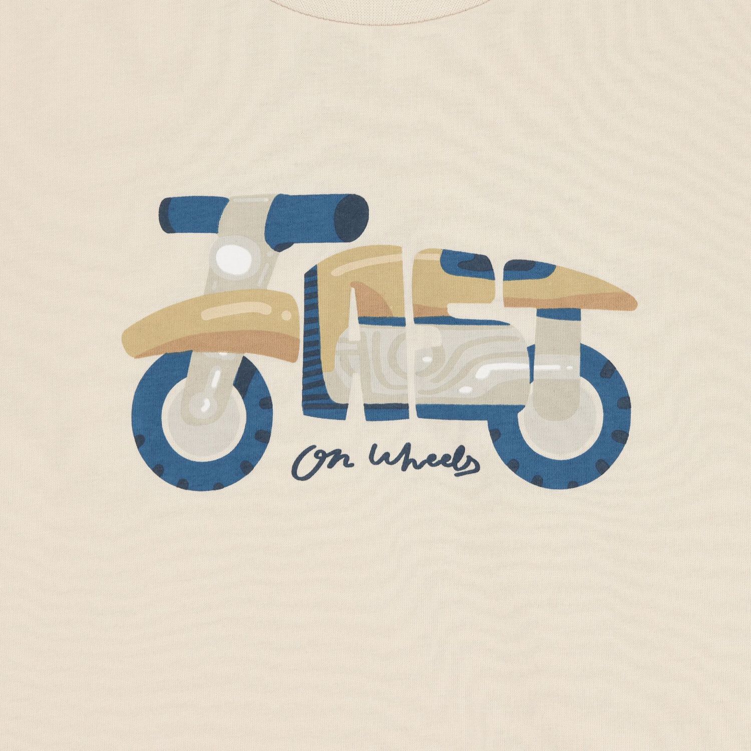 Boys Ivory & Blue Motorbike T-Shirt ( 2pack ), 4, hi-res