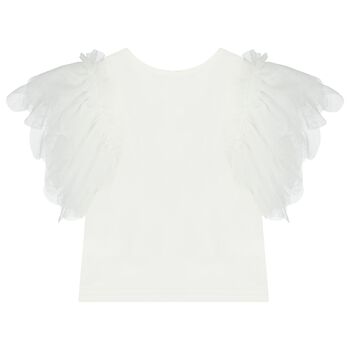 تيشيرت بنات للعيد ميلاد الاول باللون الابيض 