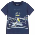 Boys Navy Skater T-Shirt, 1, hi-res