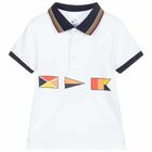 Boys White Polo Shirt, 2, hi-res