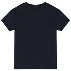 Boys Navy Blue Logo T-Shirt, 2, hi-res