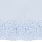 Girls Blue Crepe Floral Lace Dress, 1, hi-res