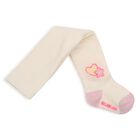 Baby Girls Ivory Logo Tights, 1, hi-res