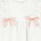 Baby Girls White Romper, 1, hi-res