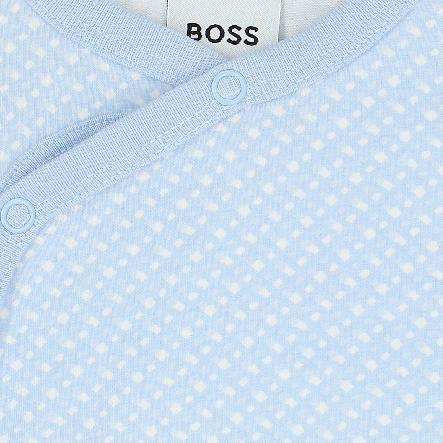 Baby Boys Blue & White Logo Babygrow, 1, hi-res