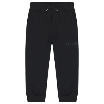 بنطال رياضي أسود بشعار للأولاد