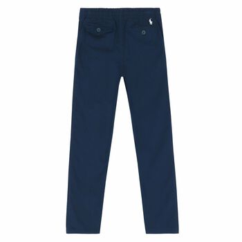 Boys Navy Logo Trouser